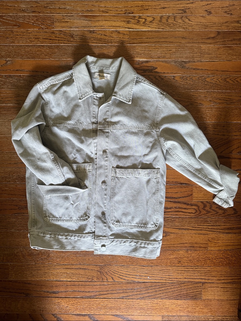 Madewell Light Gray Denim Shirt Jacket